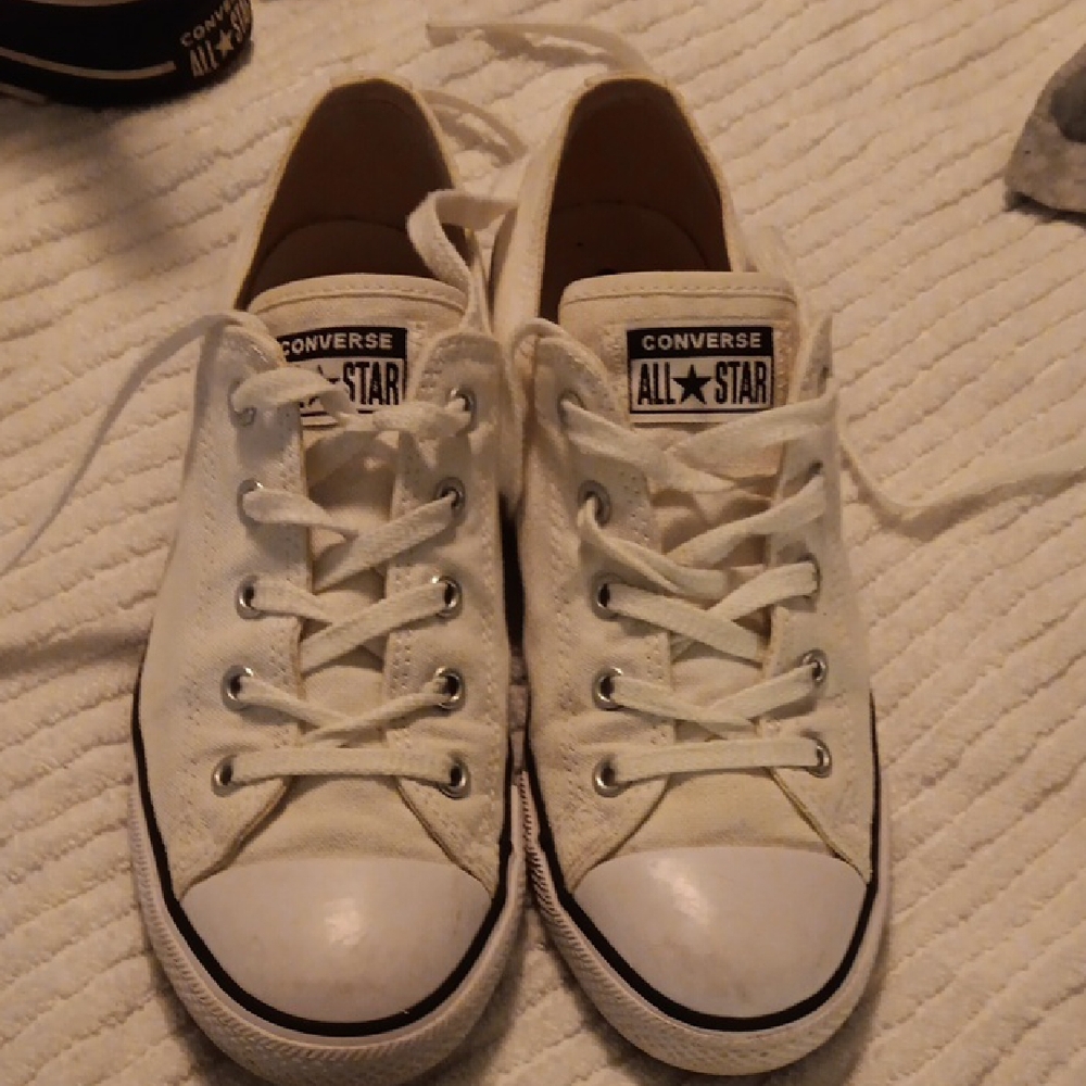 Converse All Star Cream Canvas Sneakers